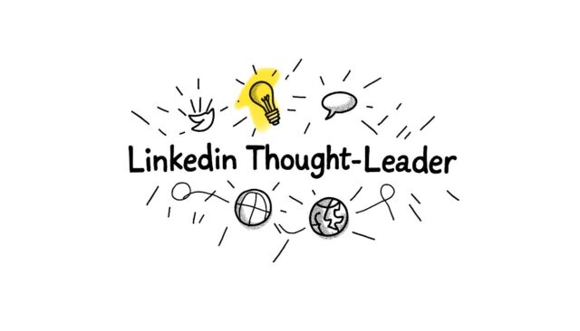 Minimalist black and white text that reads LinkedIn thought leader by DIGITAL IVAN